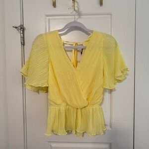 Love Yellow Pleated Blouse